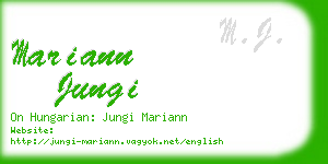 mariann jungi business card